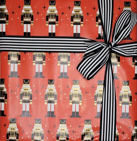 Black Santa Wrapping Paper - Gift Wrap